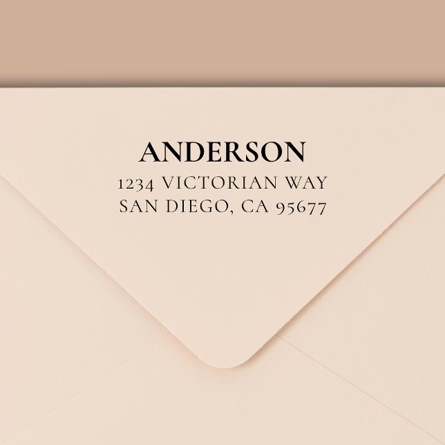 Tampon Auto-encreur Minimal de typographie moderne Adresse de retour (Créateur téléchargé)