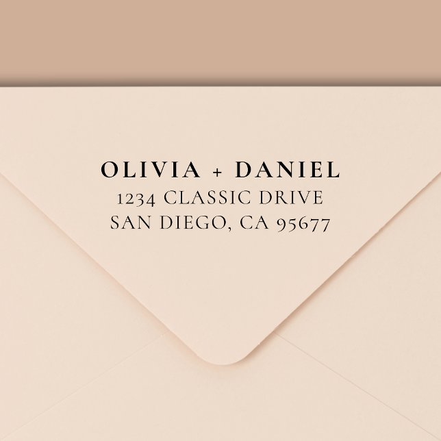 Tampon Auto-encreur Minimal de typographie moderne Adresse de retour (Créateur téléchargé)