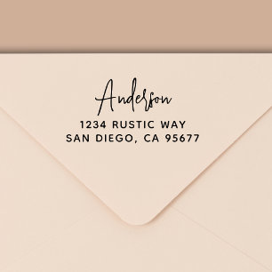 Tampon Auto-encreur Minimal de typographie moderne Adresse de retour