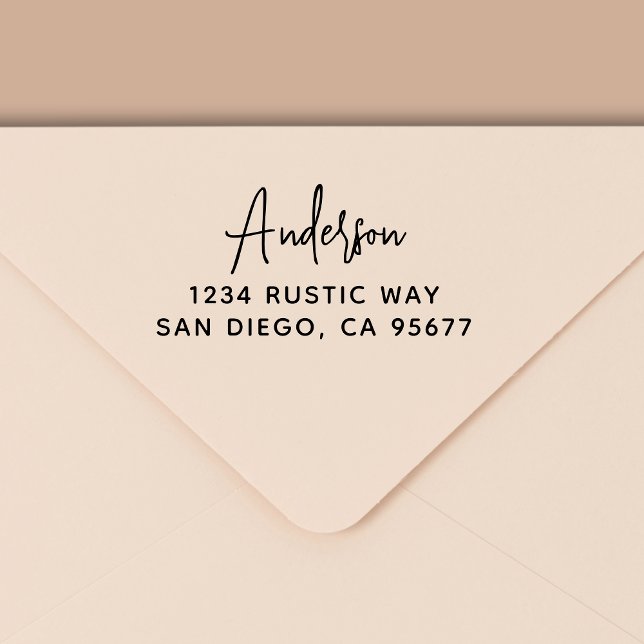 Tampon Auto-encreur Minimal de typographie moderne Adresse de retour (Créateur téléchargé)