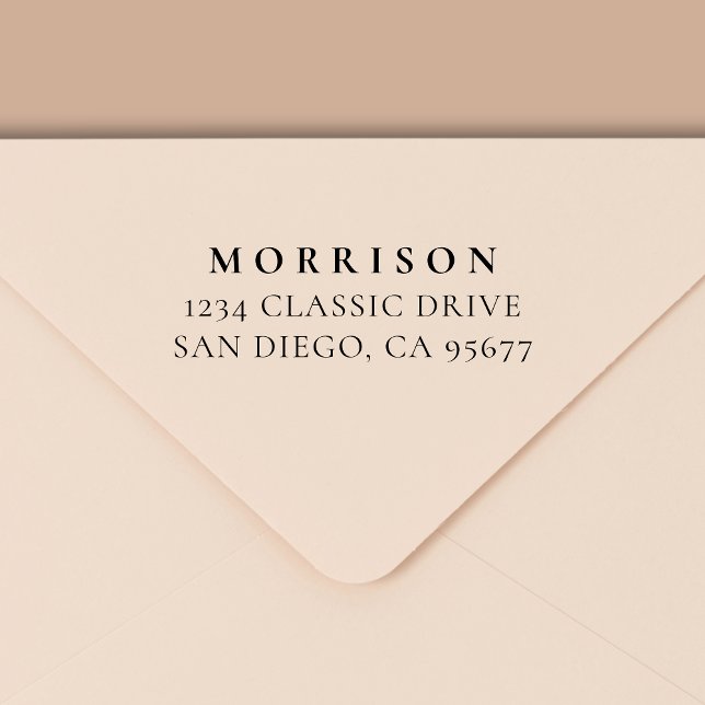 Tampon Auto-encreur Minimal de typographie moderne Adresse de retour (Créateur téléchargé)