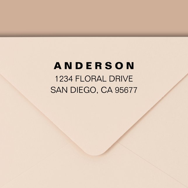 Tampon Auto-encreur Minimal de typographie moderne Adresse de retour (Créateur téléchargé)