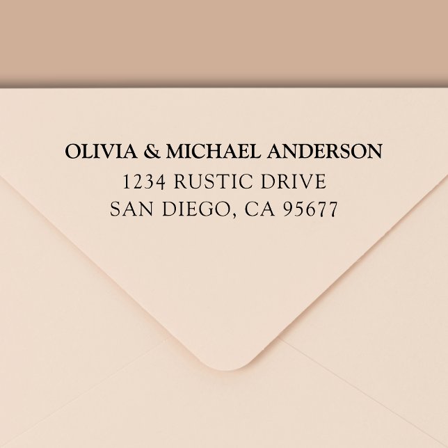 Tampon Auto-encreur Minimal de typographie moderne Adresse de retour (Créateur téléchargé)