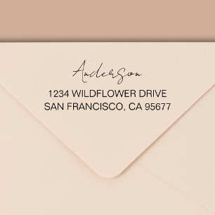 Tampon Auto-encreur Minimal de typographie moderne Adresse de retour