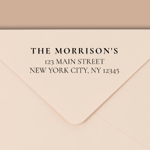 Tampon Auto-encreur Minimal de typographie moderne Adresse de retour