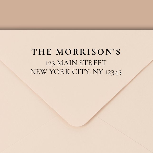 Tampon Auto-encreur Minimal de typographie moderne Adresse de retour (Créateur téléchargé)