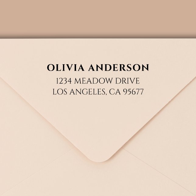 Tampon Auto-encreur Minimal de typographie moderne Adresse de retour (Créateur téléchargé)