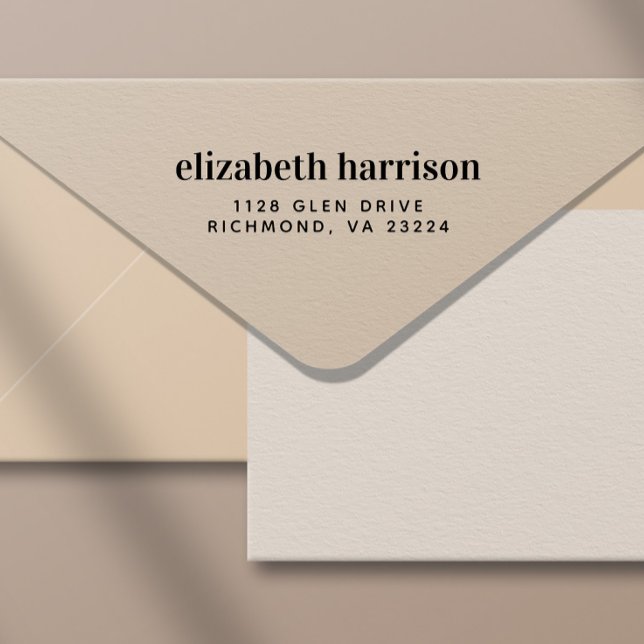 Tampon Auto-encreur Minimal de typographie moderne Adresse de retour (Créateur téléchargé)