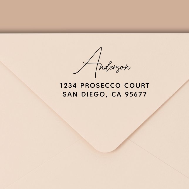 Tampon Auto-encreur Minimal de typographie moderne Adresse de retour (Créateur téléchargé)