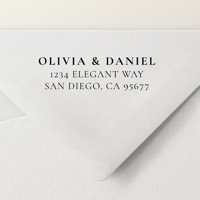 Tampon Auto-encreur Minimal de typographie moderne Adresse de retour (Créateur téléchargé)