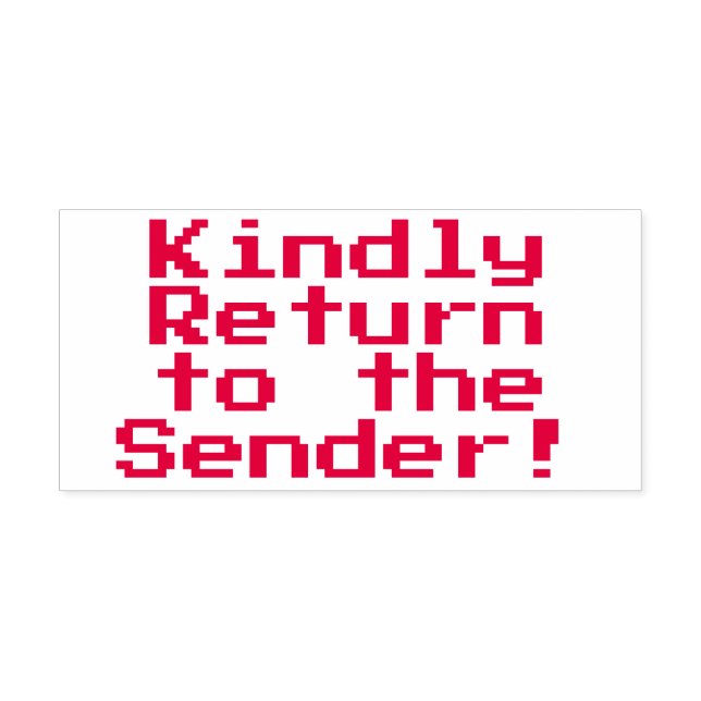 Tampon Auto-encreur Minimal "Kindly Retournez à l'expéditeur !" (Design)