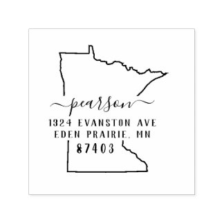 Tampon Auto-encreur Minnesota Adresse de retour Timbre auto-allumage