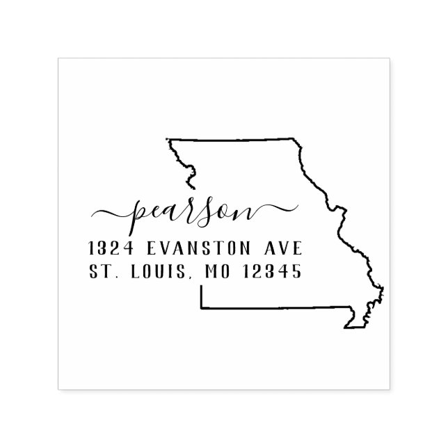 Tampon Auto-encreur Missouri Adresse de retour Stamp auto-encrage (Design)