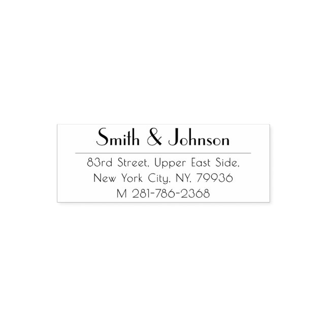Tampon Auto-encreur Modern Professional Simple Office Adresse de retou (Design)