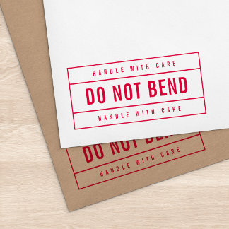 Tampon Auto-encreur Moderne en gras avec bordure, manipuler avec soin,