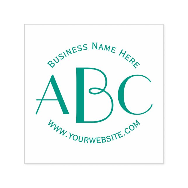 Tampon Auto-encreur Monogramme 3 lettres initiales Nom commercial pers (Design)