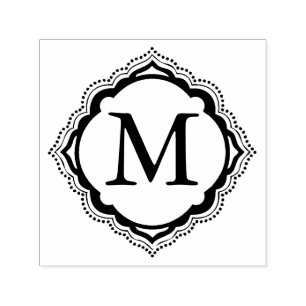 Tampon Auto-encreur Monogramme de carreaux