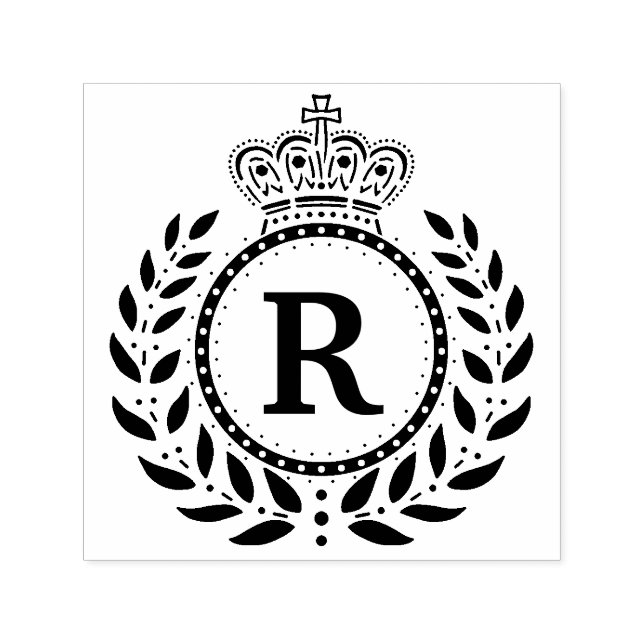 Tampon Auto-encreur Monogramme de couronne de couronne de couronne de  (Design)