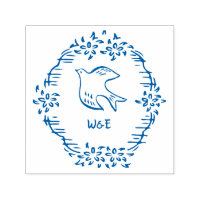 Monogramme Mariage de la colombe vintage