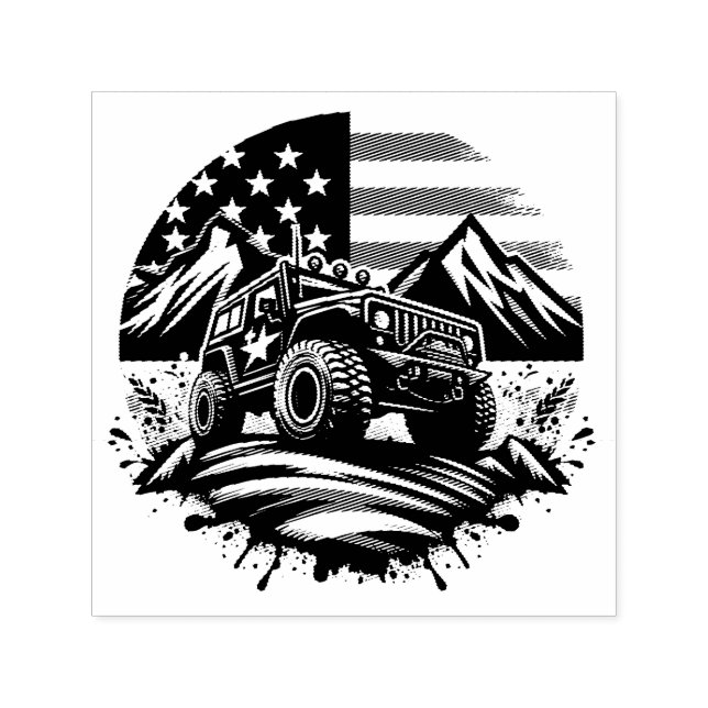 TAMPON AUTO-ENCREUR  MONSTER CAMION AUTO-INKING (Design)