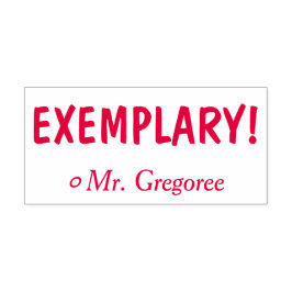Tampon Auto-encreur Motivant "EXEMPLAIRE !" Félicitations Timbre en ca