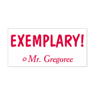 Tampon Auto-encreur Motivant "EXEMPLAIRE !" Félicitations Timbre en ca