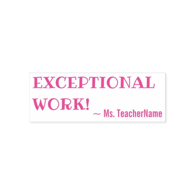 Tampon Auto-encreur Motivation "TRAVAIL EXCEPTIONNEL !" Timbre en caou (Design)