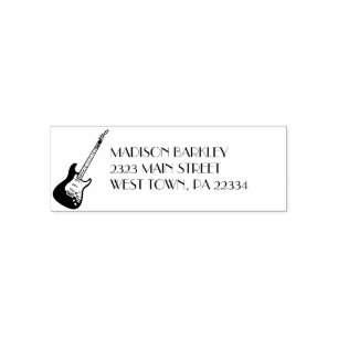 Tampon Auto-encreur Musicien de guitare électrique professeur de musiq