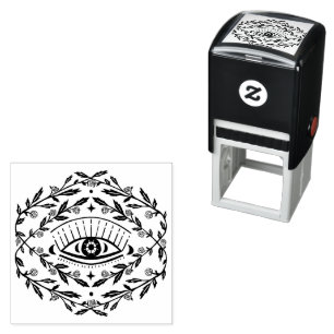 Tampon Auto-encreur Mystical Eye Magique Élégant Vins Rose Boho