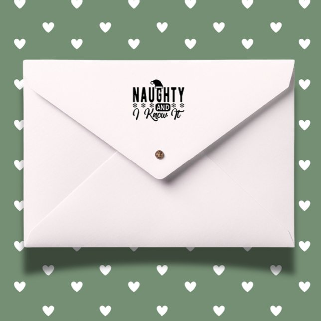 Tampon Auto-encreur Naughty Christmas drôle (perfect for adding laughter and personality to your festive cards!

 )