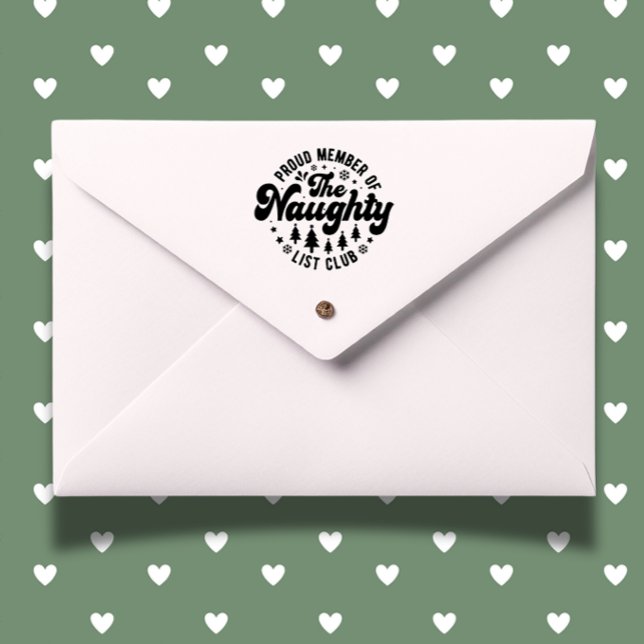 Tampon Auto-encreur Naughty Noël drôle thème (Spread festive cheer and smiles with every stamp!)