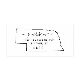 Tampon Auto-encreur Nebraska Adresse de retour Timbre auto-allumage