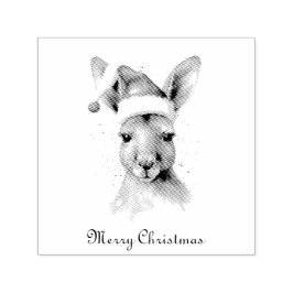 Tampon Auto-encreur Noël Kangaroo, personnalisable