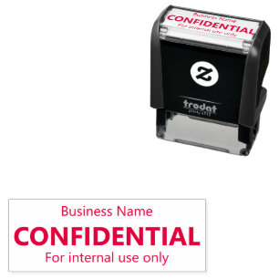 Tampon Auto-encreur Nom commercial confidentiel pour usage interne uni