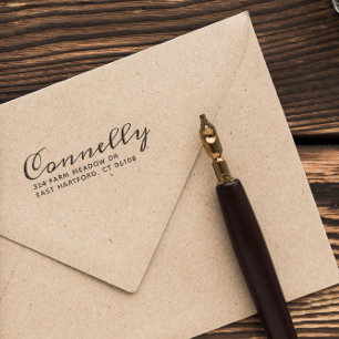 Tampon Auto-encreur Nom Dans Script & Adresse