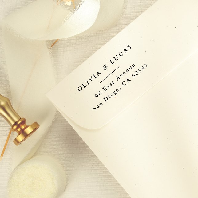 Tampon Auto-encreur Nom de couple classique Adresse de retour simple (Rubber Stamp Mock-up)