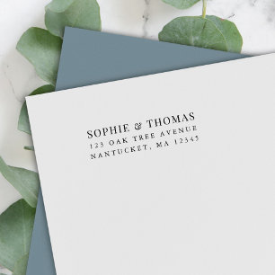 Tampon Auto-encreur Nom de couple Modern Classic Adresse de retour