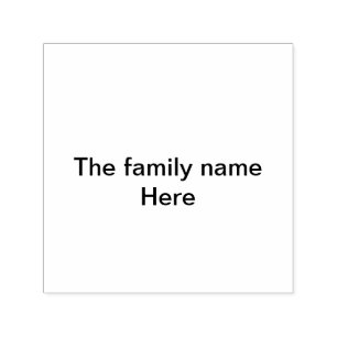 Tampon Auto-encreur Nom de famille ici message simple texte minimal