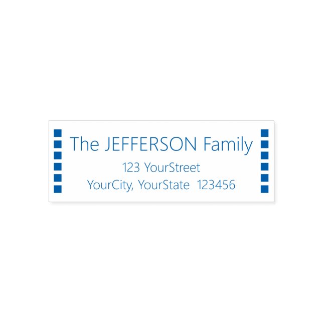 Tampon Auto-encreur Nom de famille simple + adresse (Design)