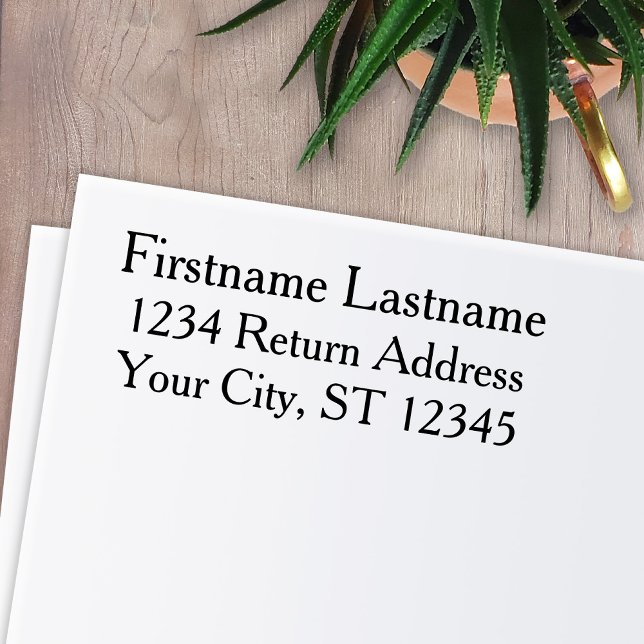 Tampon Auto-encreur Nom de famille simple et adresse de retour (Créateur téléchargé)