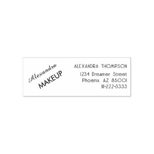 Tampon Auto-encreur Nom du Studio de Maquillage Script Adresse de Reto