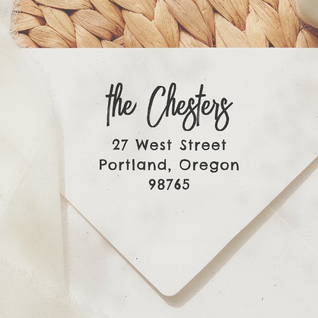 Tampon Auto-encreur Nom et adresse de famille (Créateur téléchargé)