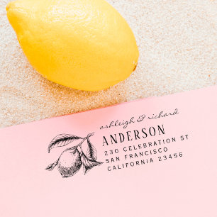 Tampon Auto-encreur Nom et adresse de retour de l'illustration de citr