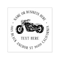 Nom et adresse de retour du motocycliste vintage