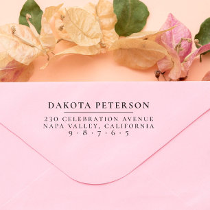 Tampon Auto-encreur Nom officiel simple et adresse de retour