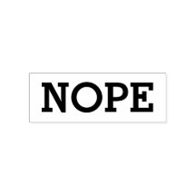 NOPE Funny auto-Encre Timbre