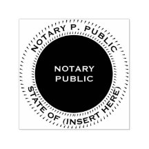 Nota Public rond noir blanc