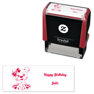 Tampon Auto-encreur Nounours Happy Birthday autoencre timbres