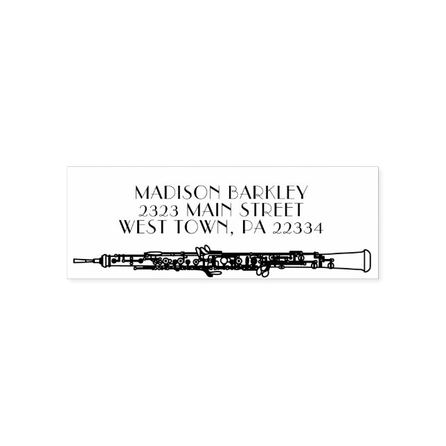 Tampon Auto-encreur Oboe Musicien professeur de musique (Design)