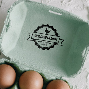 Tampon Auto-encreur Oeufs frais de ferme poule personnalisables